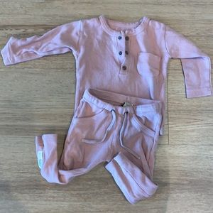 Loved Baby pink pajamas size 9-12m